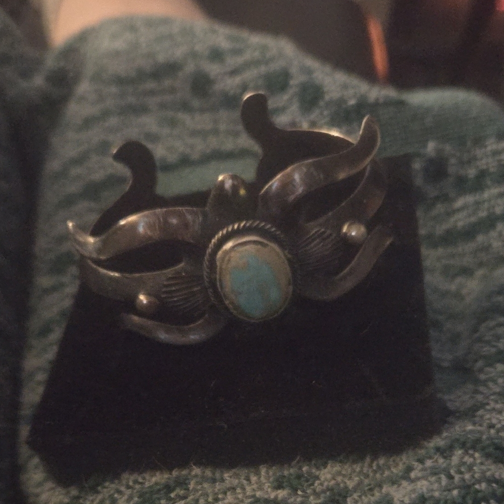 Silver and Turquoise Women's Bracelet